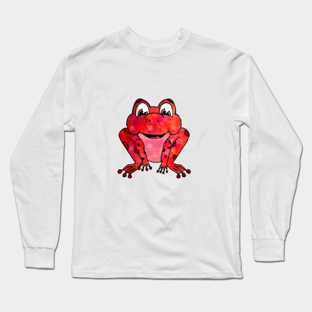 Sue, the Red Frog Long Sleeve T-Shirt by BellaAndFriends